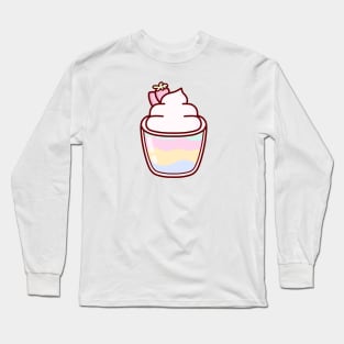 Cute Pastel Strawberry Parfait Long Sleeve T-Shirt